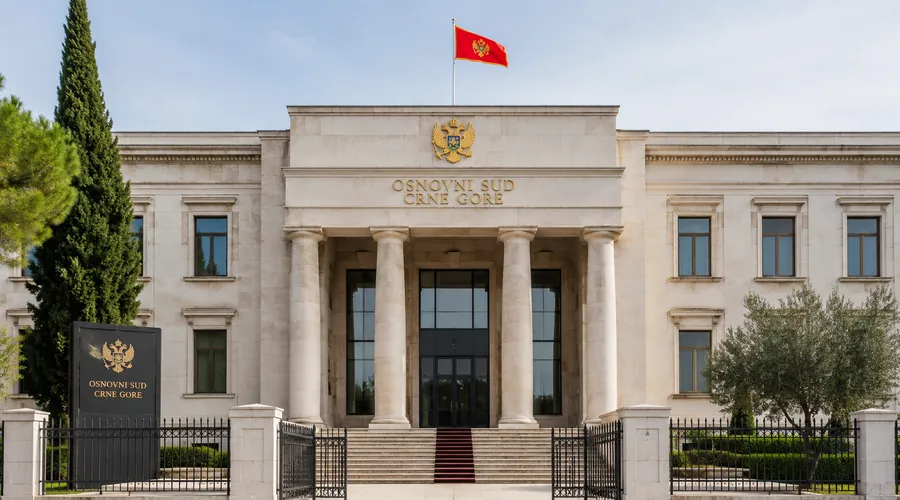 Montenegro courthouse exterior Adriatic view